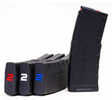 Amend2 Magazine 223 Remington/556NATO 30 Rounds Fits AR-15 Rifles Polymer Black with Red White and Blue Amend2 Logo 3 Pa