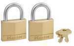 MasterLock 140 Lock Brass 2 Pack/ Keyed Alike 140T