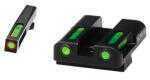 Hiviz GLN525 LiteWave H3 Front And Rear Sight for Glock 9 40 357 Not 4243 Green W/Red Outline Black