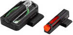 HiViz SG320Fd21 FastDot H3 Sight Set For Sig 2 Dot Red Fiber Optic Front/Green Tritium Rear/Black Frame Compatible W/Sig