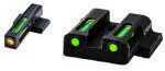 Hiviz MPSN521 LiteWave H3 Front And Rear Sight S&W M&P Shield 94045 Green W/Red Outline Black