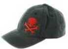 Pipe Hitters Union Skull & Crossbones Hat Black/Red Small/Medium PC501BREDSM