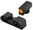 XS Sights GLR201P6N R3D 2.0 Night Sights Fits Glock Black | Green Tritium Orange Outline Front Sight Green Tritium Rear