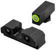 XS Sights GLR203P6G R3D 2.0 Night Sights Fits Glock Black | Green Tritium Green Outline Front Sight Green Tritium Rear S