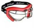 deBeer Lacrosse Vista Si Goggle Red Frame And Silver Wire