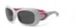 Real Kids White/Pink Flex Fit Pc Smoke Lens 4+ Sunglasses