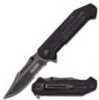 Tac Force 8" Spring Assisted Stonewash Folding Knife- Black G10 Handle