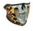 ZANheadgear Neoprene Half Mask Burning Skull Md: WNFM061H