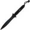 Uzi Stealth Commander II Fixed Knife, 13" Black Stainless Steel Serrated Blade Md: UZK-FXB-004