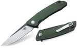 Bestech Spike Folder 3.75 in Plain Green Nylon Handle