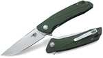 Bestech Spike Folder 3.75 in Stonewash Plain Green Nylon