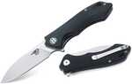 Bestech Beluga Folder 4.3 in Stonewash Plain Black G-10 Handle