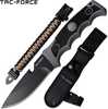 Tac-Force Fixed 4.5 in Blade Gray Rubber Handle