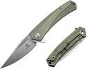 Defcon Barracuda Folder 3.5 in Blade Green Titanium Handle