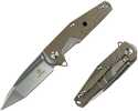 Defcon Radioactive Folder 3.25 in Blade Brass Titanium Handle