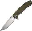 CJRB Taiga Folder 3.57 in Blade Green G-10 Handle