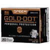 9mm Luger 115 Grain Gold Dot Hollow Point 20 Rounds Speer Ammunition