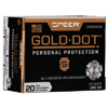 Link to Gold Dot Has Earned The Respect Of Police Officers World-Wide. No Other Ammunition Combines Such a Consistent Level Of High Performance. These Loads Deliver In All situations, Which Is Why You Can Trust Them For Home And Personal Defense. Gold Dot Hollow-Point Bullets Are Very Accurate, Tough And unbelievably Consistent.