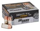 380 ACP 90 Grain Jacketed Hollow Point 50 Rounds Sig Sauer Ammunition