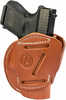 1791 Gunleather 3WH3CBRA 3 Way Brown Leather OWB Compatible with for Glock 26;Ruger LC9;S&W Shield Ambidextrous Hand