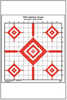 Action Target Inc Si13100 Advanced Rifle Sighting 
Paper 14" X 15" Diamond Black/Red/White 100