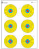 Action Target Inc PR-BE6-100 High Visibility Fluorescent 6 Bull's-Eye Paper 17.50" x 23" Bullseye Black/Blue/Red/Yellow