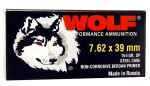 7.62X39mm 125 Grain Soft Point 1000 Rounds Wolf Ammunition