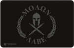 Beck TEK LLC (TEKMAT) R17MOLONLABE Molon Labe Cleaning Mat Spartan 17" X 11" Black/Grey