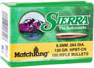 Sierra 1729 Matchking 6.5 Creedmoor .264 130 Gr Hollow Point Boat Tail (HPBT) 100