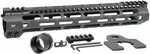 Midwest Industries MIULW12625 Ultralight M-Lok Handguard AR-15 Black Hardcoat Anodized 6061-T6 Aluminum 12.625"