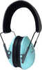 Radians Ls0820Cs Lowset Earmuff 21 Db Over The Head Aqua Blue Ear Cups With Black Headband Adult