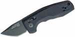 S.o.g Sog-15-38-14 Sog-tac Auto Compact *ca 1.96" Folding Tanto Plain Black Tini Cryo D2 Steel Blade Micro-texture