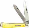 Old Timer 1180011 Gunstock Trapper 3" Plain Stainless Steel Blade Yellow