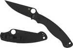 Spyderco C36GPBK2 Military 2 4" Folding Plain Black DLC CPM S30V SS Blade/ Black Textured G10 Handle Includes Pocket Cli