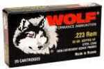 223 Rem 62 Grain Hollow Point 500 Rounds Wolf Ammunition 223 Remington