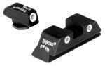 Trijicon 600234 Bright & Tough No Tritium Fits All for Glock Steel White Front Rear