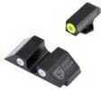 Night Fision GLK00307YGWG Sight Set Square Front/U-Notch Rear for Glock 42/43 Tritium Green w/Yellow Outli