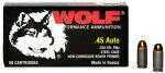 45 ACP 230 Grain Full Metal Jacket 450 Rounds Wolf Ammunition