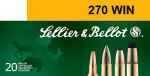 270 Win 150 Grain Jacketed Soft Point 20 Rounds Sellior & Bellot Ammunition 270 Winchester