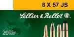 8mm Mauser 196 Grain Full Metal Jacket 20 Rounds Sellior & Bellot Ammunition