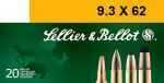 9.3X62mm 285 Grain Soft Point 20 Rounds Sellior & Bellot Ammunition
