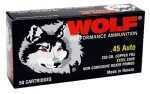 45 ACP 230 Grain Full Metal Jacket 500 Rounds Wolf Ammunition