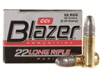 Link to Brand Style: Blazer Bullet Style: Lead Round Nose (LRN) Cartridge: 22 Long Rifle Grain: 40 Rounds: 50 Manufacturer: Cci/Speer Model: CCI0021