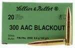 300 AAC Blackout 124 Grain Full Metal Jacket 20 Rounds Sellior & Bellot Ammunition