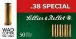 38 Special 158 Grain Lead 50 Rounds Sellior & Bellot Ammunition