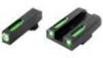 Truglo TG13SG1A Brite-Site TFX Day/Night Sights Sauer #8 Tritium/Fiber Optic Green w/White Outline Front Rear