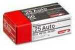 25 ACP 50 Grain Full Metal Jacket Rounds Aguila Ammunition