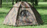 Camouflage Hexagon Dome Tent 78" X 68" 48" - Sleeps 3 Polyurethane Coated Taffeta walls & rainfly 3-Pole Pin