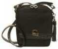 Concealed Carrie Microfiber Black Crocodile Crossbody Compact