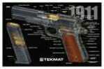 TEKMAT Armorers Bench Mat 11"X17" 1911 Pistol Cut Away